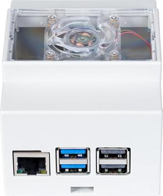 Joy-it RB-CaseP5-07 SBC-behuizing Voor DIN-railmontage Grijs