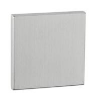 Paar vierkante blindrozetten 52x52x5mm rvs mat - thumbnail