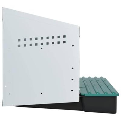 Kippennestkast 3 compartimenten wandmontage gegalvaniseerd staal