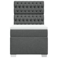 Boxspring met matras stof donkergrijs 80x200 cm - thumbnail
