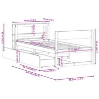 Bedframe zonder matras massief grenenhout 100x200 cm - thumbnail