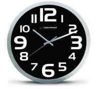 Esperanza EHC013K Wall Clock - Zurich - Black Kwartsklok Ovaal Zwart, Wit - thumbnail