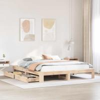 Bedframe zonder matras massief grenenhout 200x200 cm - thumbnail