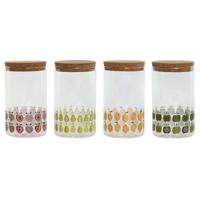 Tin Home ESPRIT Geel Groen Natuurlijk Kurk Siliconen Borosilicaatglas Shabby Chic 1 L (4 Stuks) - thumbnail