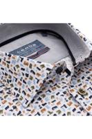 Ledȗb Modern Fit Overhemd wit, Motief - thumbnail