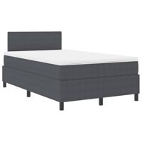 Boxspring bed Donkergrijs en Wit 203 x 120 x 88 cm - thumbnail