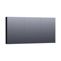 Brauer Impress Deluxe Spiegelkast - 140 cm - met interne en externe Verlichting - 3 Dubbelzijdige Spiegeldeuren - Mat Zwart - thumbnail
