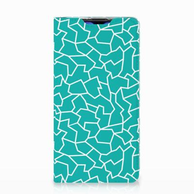 Huawei P30 Bookcase Cracks Blue