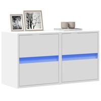 Tv-wandmeubels 2 st met LED-verlichting 41x31x45 cm wit - thumbnail