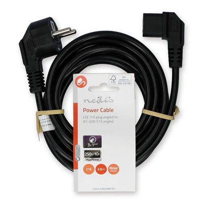 Nedis Schuko Male Haaks - IEC-320-C13 Haaks 3 m Nedis Schuko Male Haaks - IEC-320-C13 Haaks 3 m