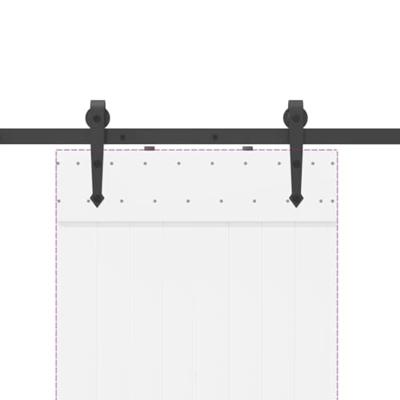 Doos met onderdelen voor schuifdeur 213,5 cm staal zwart