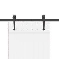 Doos met onderdelen voor schuifdeur 213,5 cm staal zwart - thumbnail
