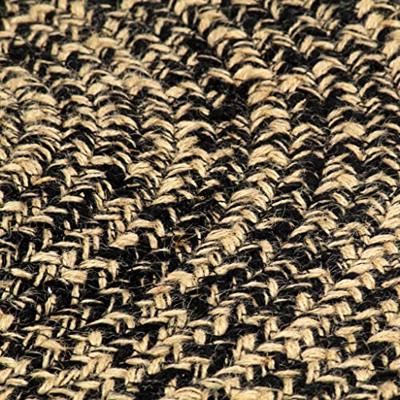 VidaXL Vloerkleed handgemaakt 240 cm jute zwart en bruin