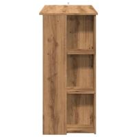 Bartafel met schap 102x50x103,5cm bewerkt hout artisanaal eiken - thumbnail