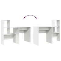 Bureau met lade Wit 131,5 x 50 x 106,5 cm Bewerkt hout - thumbnail