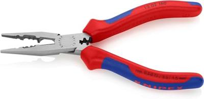 Knipex Bedradingstang | Meer-componentengrepen | Zwart geatramenteerd | Lengte 160 mm | Zelfbedieningskaart/blister - 13 02 160 SB - thumbnail