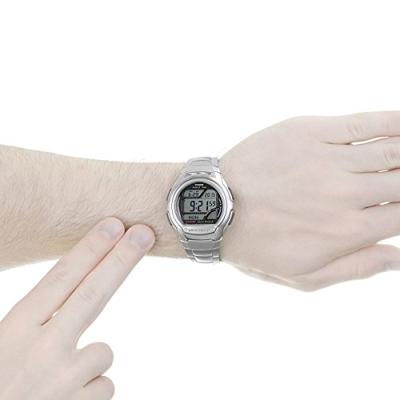 Casio WV-58DE-1AVEG Horloge Zendergestuurd (l x b x h) 53.4 x 43.7 x 12 mm Zilver Materiaal (behuizing): RVS, Hars Materiaal (armband): RVS