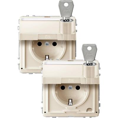 Merten MEG2318-7244 Wandcontactdoos AquaDesign Wit 1 stuk(s)