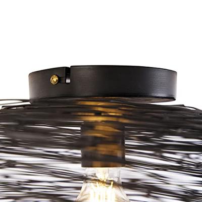 QAZQA Design plafondlamp zwart ovaal - Sarella