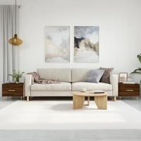 Salontafels 2 st 50x50x40 cm bewerkt hout bruin eikenkleur - thumbnail