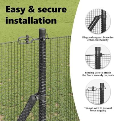 VidaXL Afrasteringspaal grijs 10 x 1 m (12 x 12 mm gaas) staal