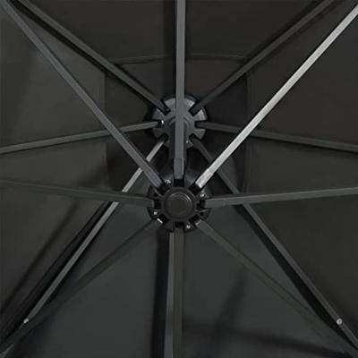 Zweefparasol met paal en LED-verlichting 300 cm antracietkleur Zweefparasol met paal en LED-verlichting 300 cm antracietkleur
