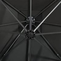 VidaXL Zweefparasol met paal en led-verlichting 300 cm antracietkleur - thumbnail