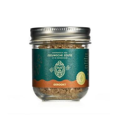 Zeeuwsche Zoute Zout gerookt glazen pot 100 Gram