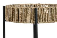 Set van 2 tafels Home ESPRIT Zwart Natuurlijk Metaal 49 x 49 x 44 cm - thumbnail