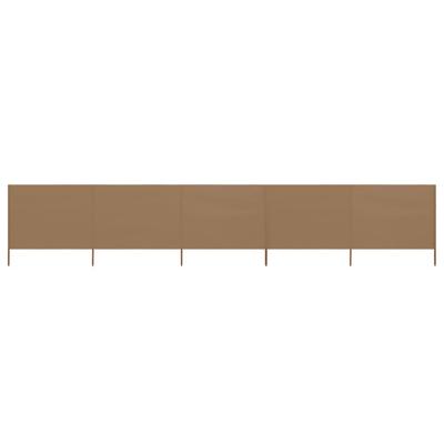 VidaXL Windscherm 5-panelen 600x160 cm stof taupe VidaXL Windscherm 5-panelen 600x160 cm stof taupe