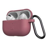 U by UAG [U] DOT Soft Touch siliconen hoes Apple Airpods Pro Case [Wireless Charging compatibel (LED zichtbaar), getextureerd ontwerp, Lightning-aansluiting afdekking, karabijnhaak] dusty rose - thumbnail