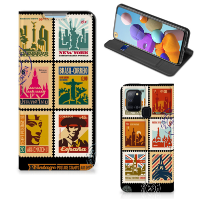 Samsung Galaxy A21s Book Cover Postzegels