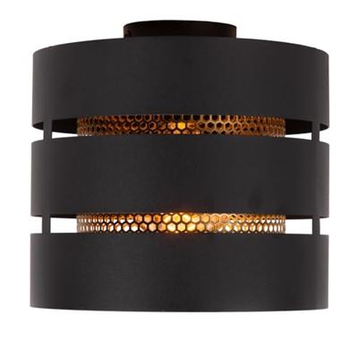 Lucide ROSAS - Plafonnière - Ø 26 cm - 1xE27 - Zwart