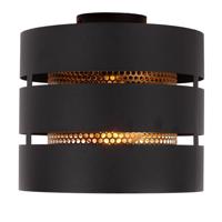 Lucide ROSAS - Plafonnière - Ø 26 cm - 1xE27 - Zwart - thumbnail