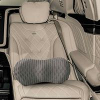 VidaXL Rugkussen met kussen grijs 47,5 x 23 x 12 cm 4d mesh - thumbnail