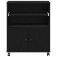 VidaXL Printerstand zwart eiken 60 x 48 x 74 cm bewerkt hout - thumbnail