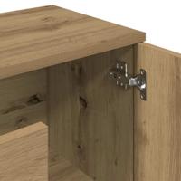 Dressoir 90x29,5x65 cm bewerkt hout artisanaal eikenkleur - thumbnail