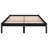 Bedframe massief grenenhout zwart 150x200 cm UK King - thumbnail