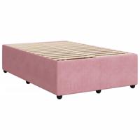 Boxspring met matras fluweel roze 120x190 cm - thumbnail