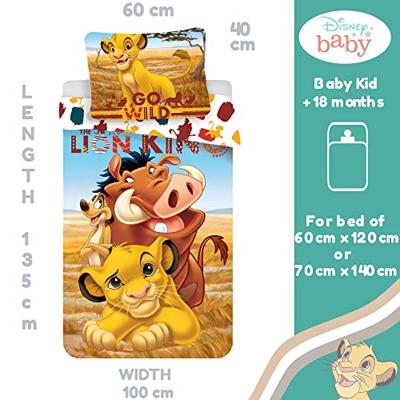 The Lion King peuterdekbedovertrek Timon en Pumba - 100 x 135 cm - Katoen