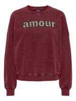 Only Onllinda Life L/s O-neck Print Cs Swt Sweater Cabernet Amour (leo) - thumbnail
