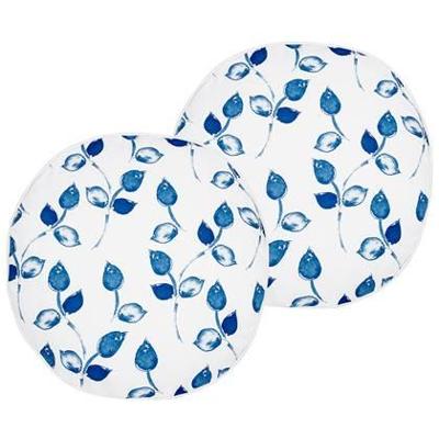 Beliani - TORBORA - Sierkussen set van 2 - Blauw|Wit - Polyester
