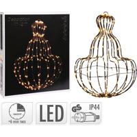 LED Lantaarn Vouwbaar 192 LEDs 34x40 cm Zwart - thumbnail