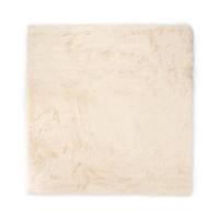Tapeso Vierkant hoogpolig vloerkleed - Comfy plus - crème - 130x130 cm - thumbnail