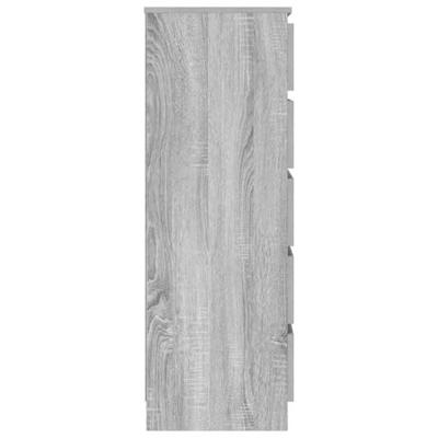 Ladekast 60x36x103 cm bewerkt hout grijs sonoma eikenkleurig Ladekast 60x36x103 cm bewerkt hout grijs sonoma eikenkleurig