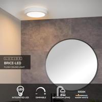 Lucide BRICE-LED - Plafonnière Badkamer - Ø 24 cm - LED Dimb. - 1x15W 3000K - IP44 - Wit - thumbnail