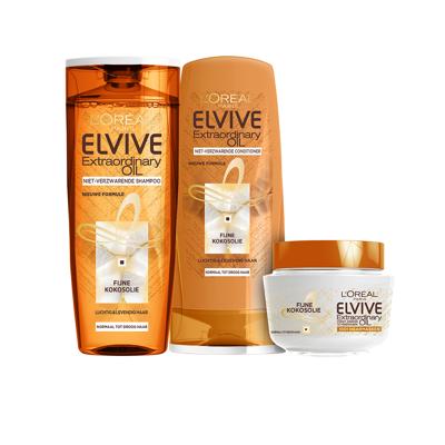 Elvive Cremespoeling extraordinary oil fijne kokos 200 Milliliter Elvive Cremespoeling extraordinary oil fijne kokos 200 Milliliter