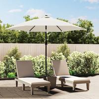 VidaXL Zweefparasol met led 3 m zandwit - thumbnail