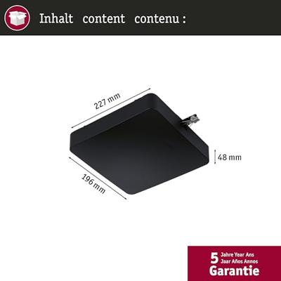 Paulmann 96819 230V-railsysteemcomponenten Zwart (mat)