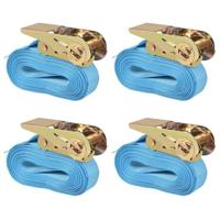 VidaXL Spanbanden 0,8 ton 6mx25mm blauw 4 st - thumbnail